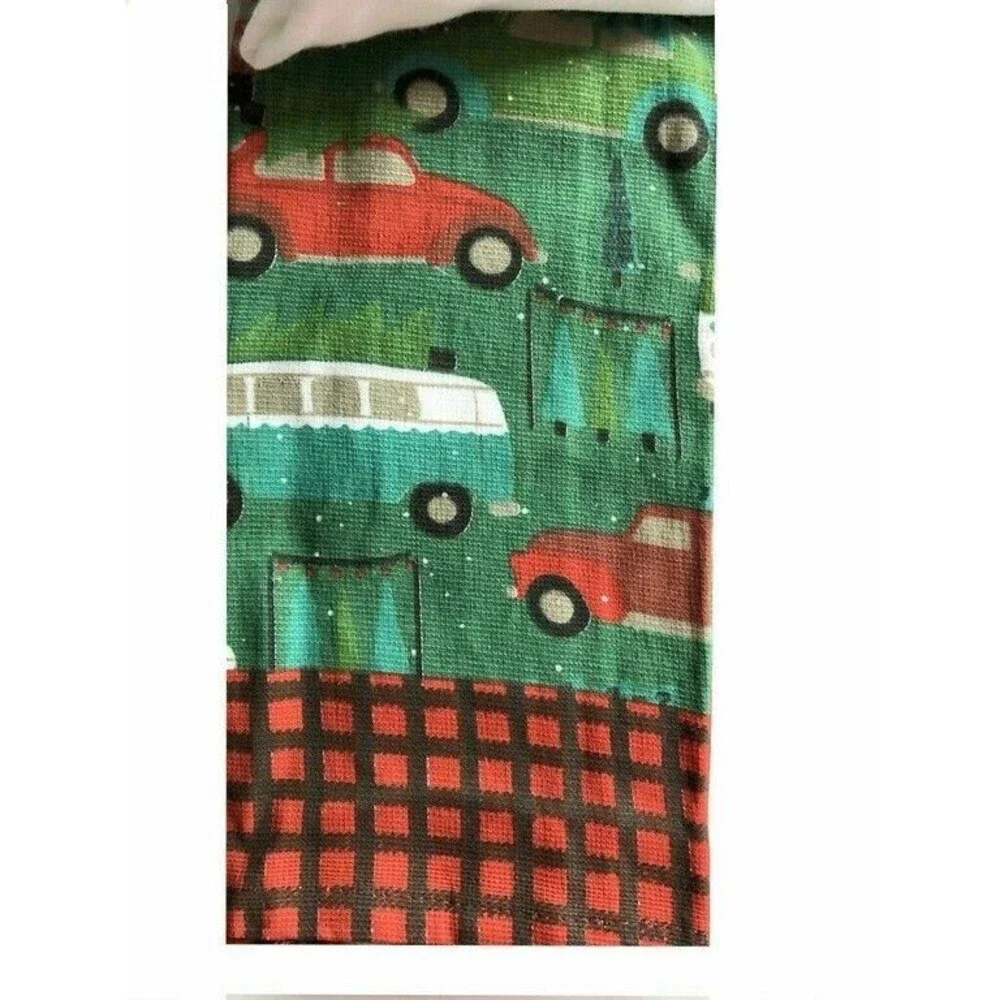 Car Bus Bug Kitchen Dish Towels 100% Cotton Set of 2 I'll Be Home for Christmas